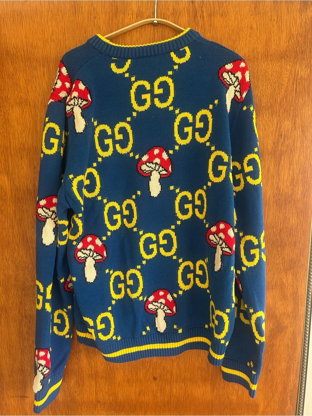 GG-Monogram Mushroom-Intarsia Cotton And Wool-Blend Jumper